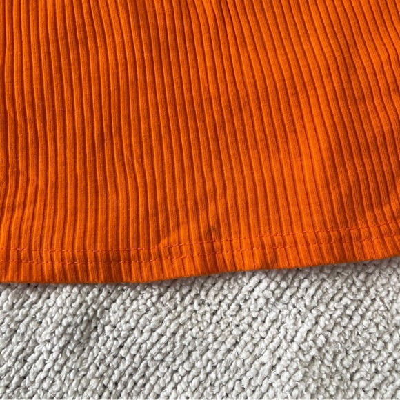 Orange One-Shoulder Ribbed Top XS - Picture 5 of 5